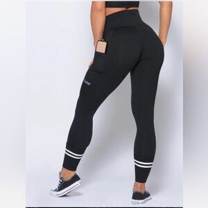 Bombshell Sportswear Black Sock Leggings